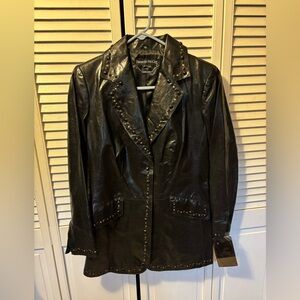 Pamela McCoy leather Women’s Black jacket